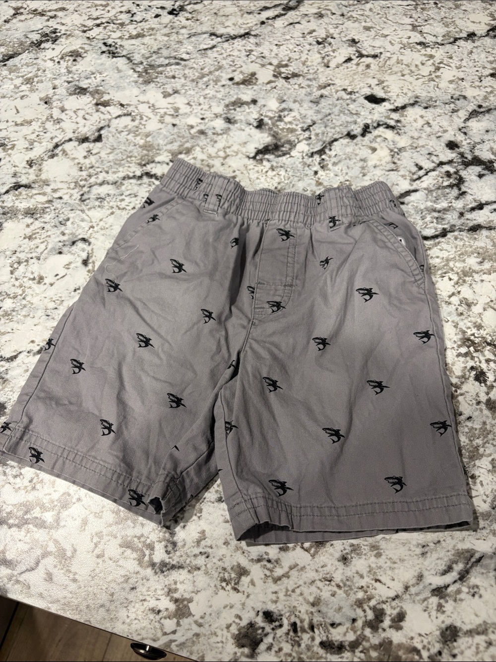 Garanimals Gray Embroidered Swallow Print Flat Front Shorts